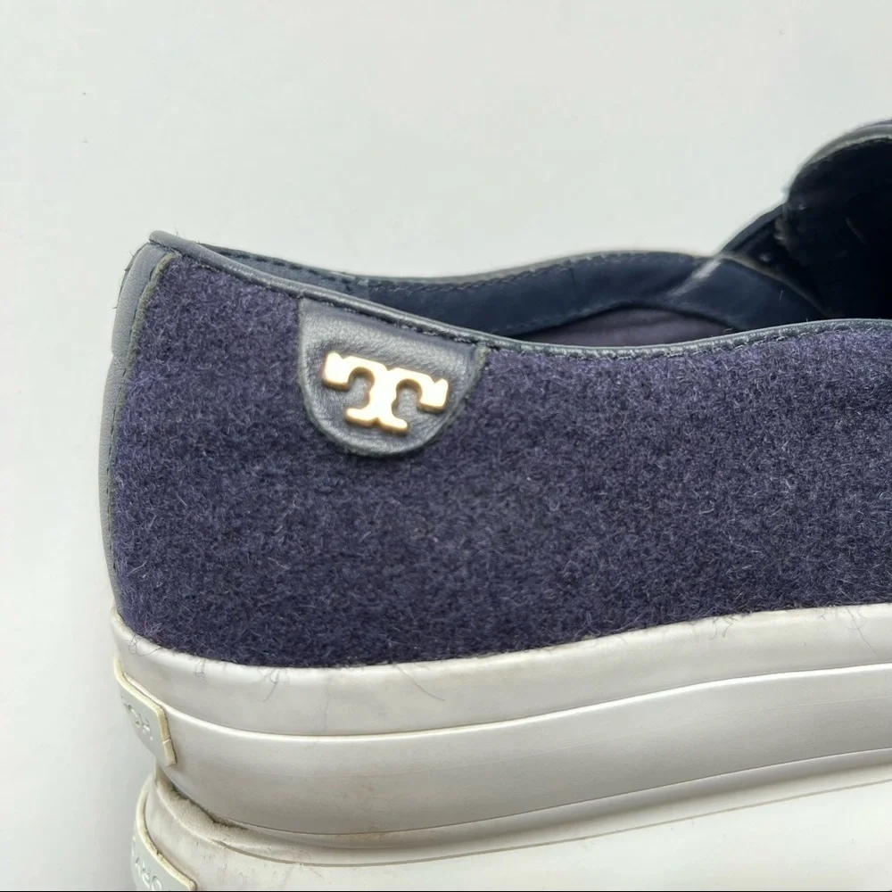 Tory Burch Stardust Ombré Leather Wool Sneakers